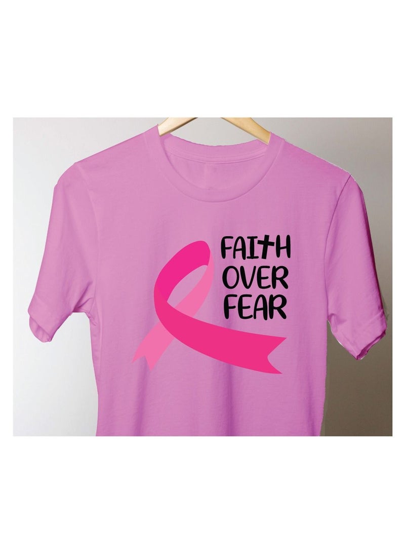 PRINTSHOP4ME October month BreastCancer Awareness Round Neck Short Sleeve T-shirt Unisex  - Image 5