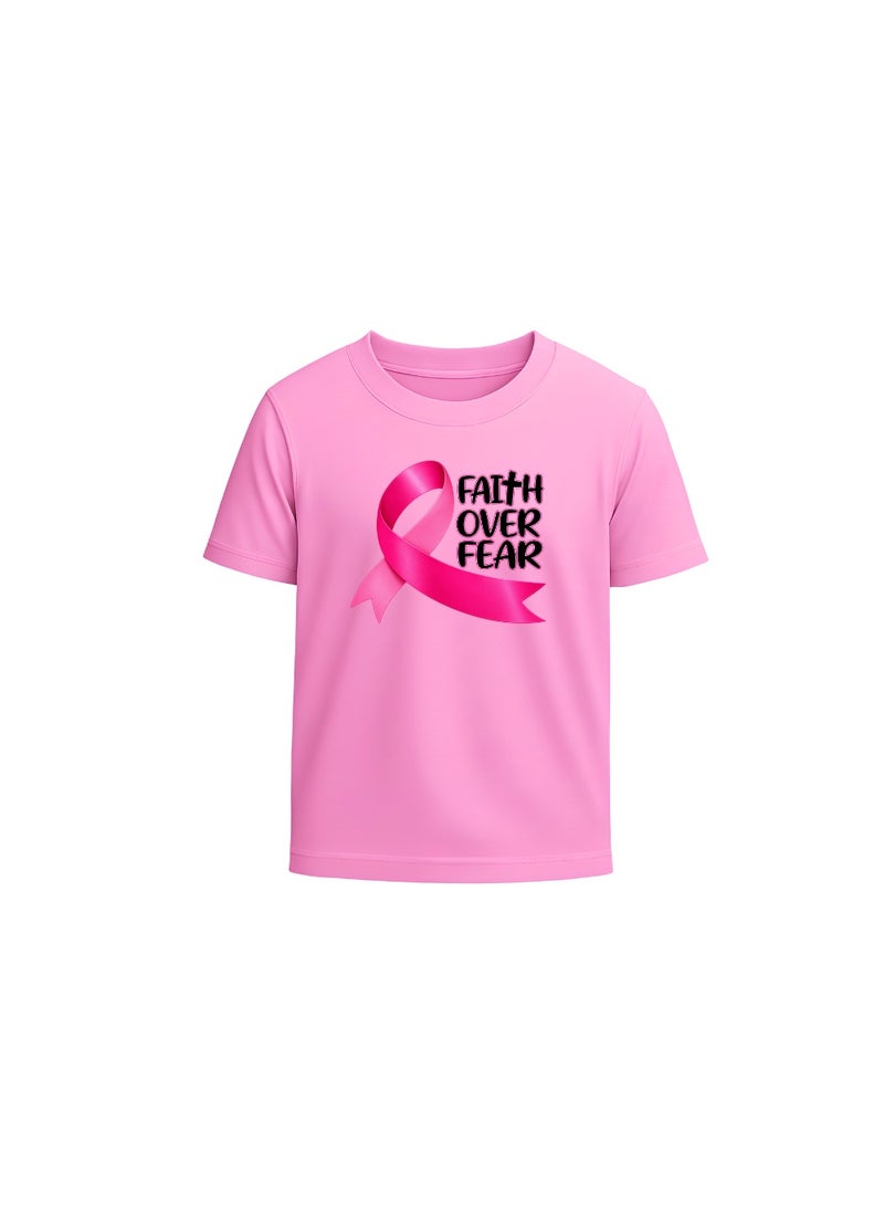 PRINTSHOP4ME October month BreastCancer Awareness Round Neck Short Sleeve T-shirt Unisex - Image 1