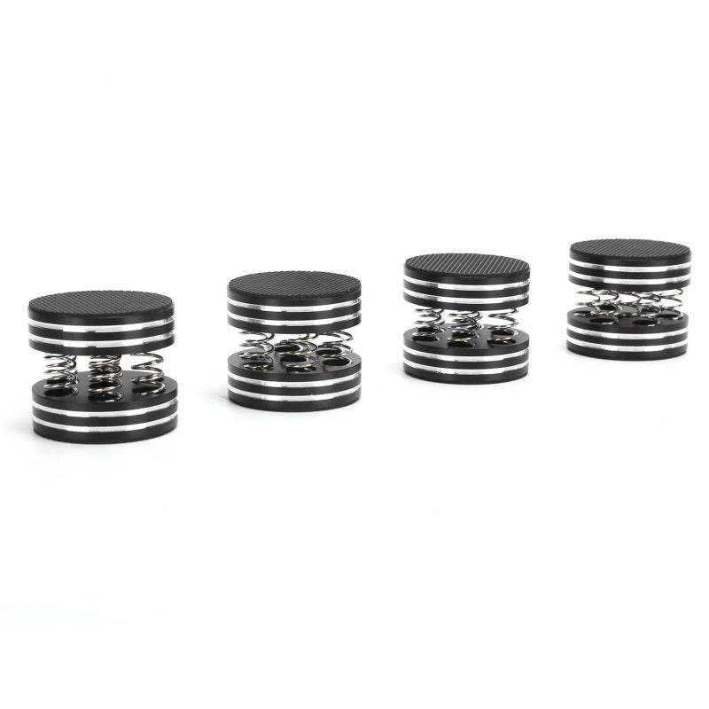 Spring Speaker Spikes 4-Piece Set Aluminum Alloy with Rubber - Vibration Reduction Sound Isolation Feet for Turntable Audio Equipment - Image 3