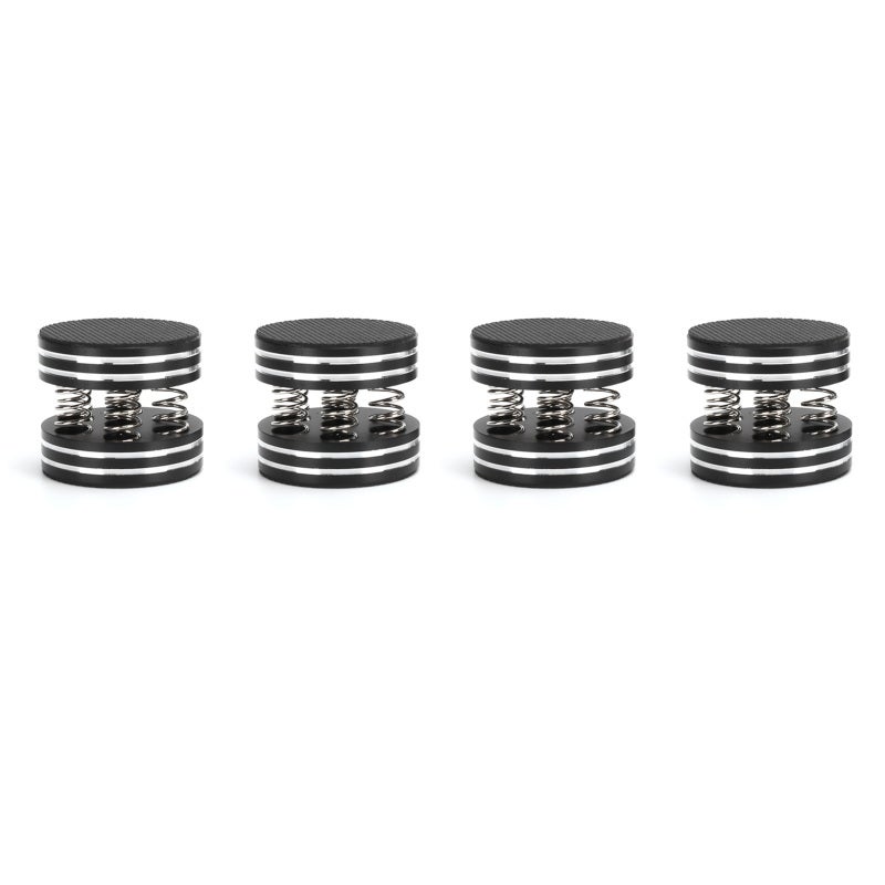 Spring Speaker Spikes 4-Piece Set Aluminum Alloy with Rubber - Vibration Reduction Sound Isolation Feet for Turntable Audio Equipment - Image 4