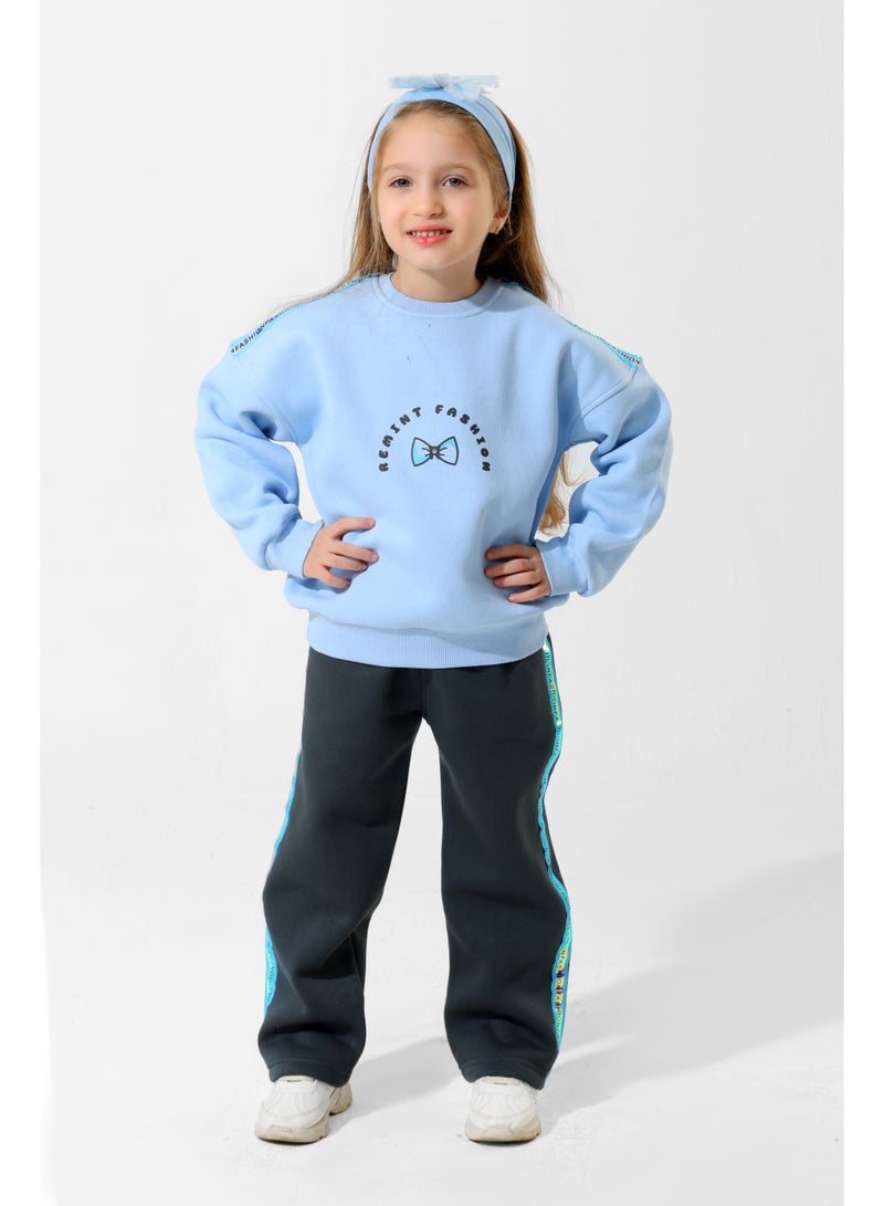 ريمينت بيجاما للبنات فيونكة لبني - Image 1