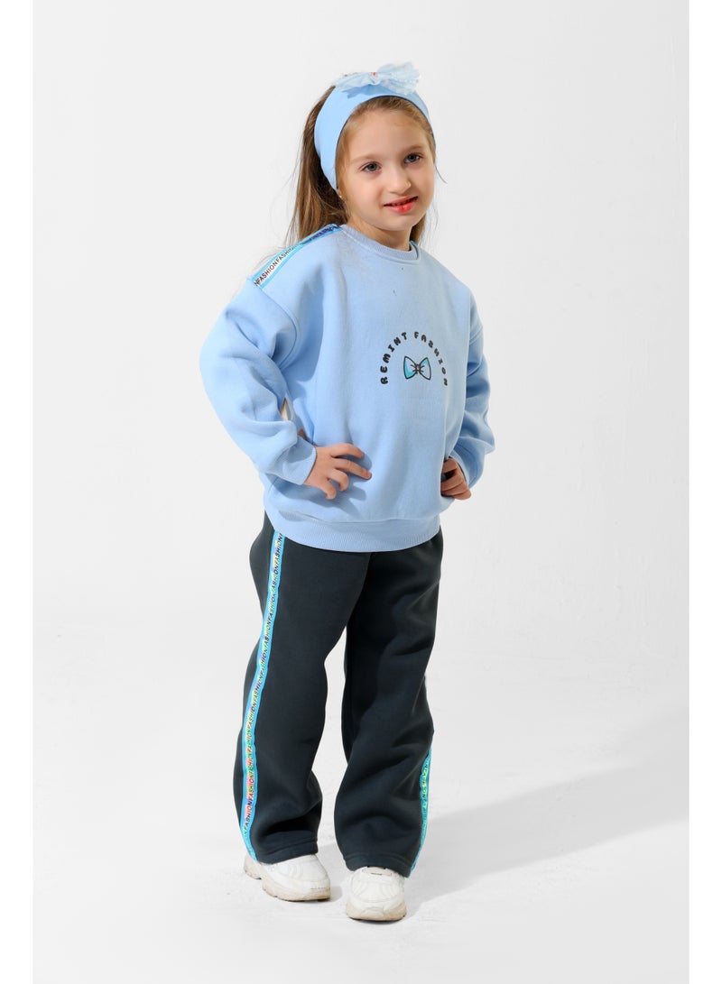 ريمينت بيجاما للبنات فيونكة لبني - Image 2