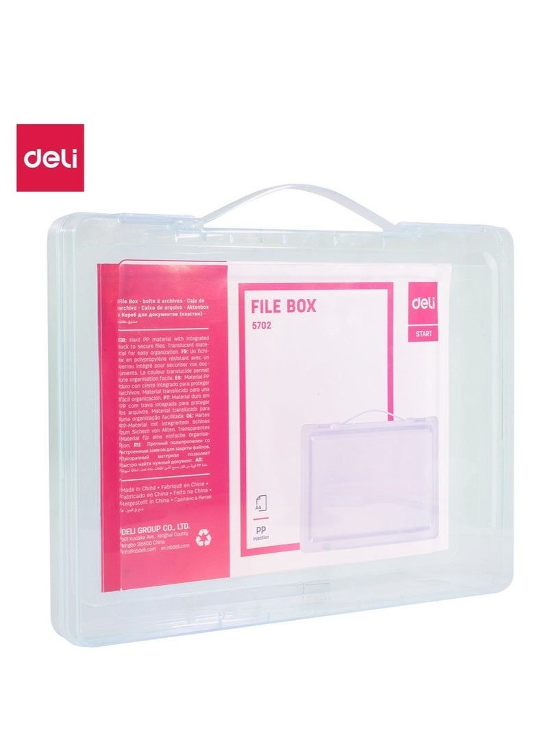 Deli A4 Document File Box with Handle. - Image 1