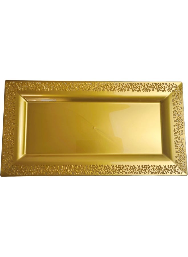 Servewell EXCELL DESIGNER LACE TRAY 36CM GOLD RC86714  - Image 2