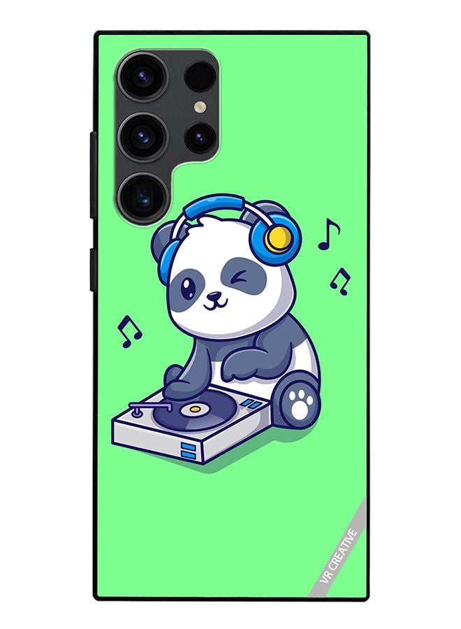 VR CREATIVE Protective Case Cover For Samsung Galaxy S23 Ultra 5G Panda Playing Music Design Multicolour - Image 1