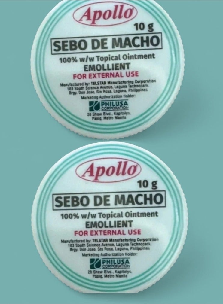 Apollo Sebo de Macho Topical Ointment 10g 2 pieces