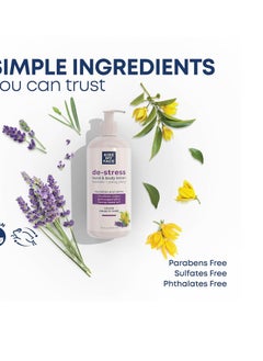 Kiss My face Kiss My Face De-Stress Hand & Body Lotion Lavender + Ylang Ylang - Cruelty-Free and Vegan Lotion for Dry Skin - 16 oz Bottle with Pump (Lavender & Ylang Ylang, Pack of 1)  - Image 2