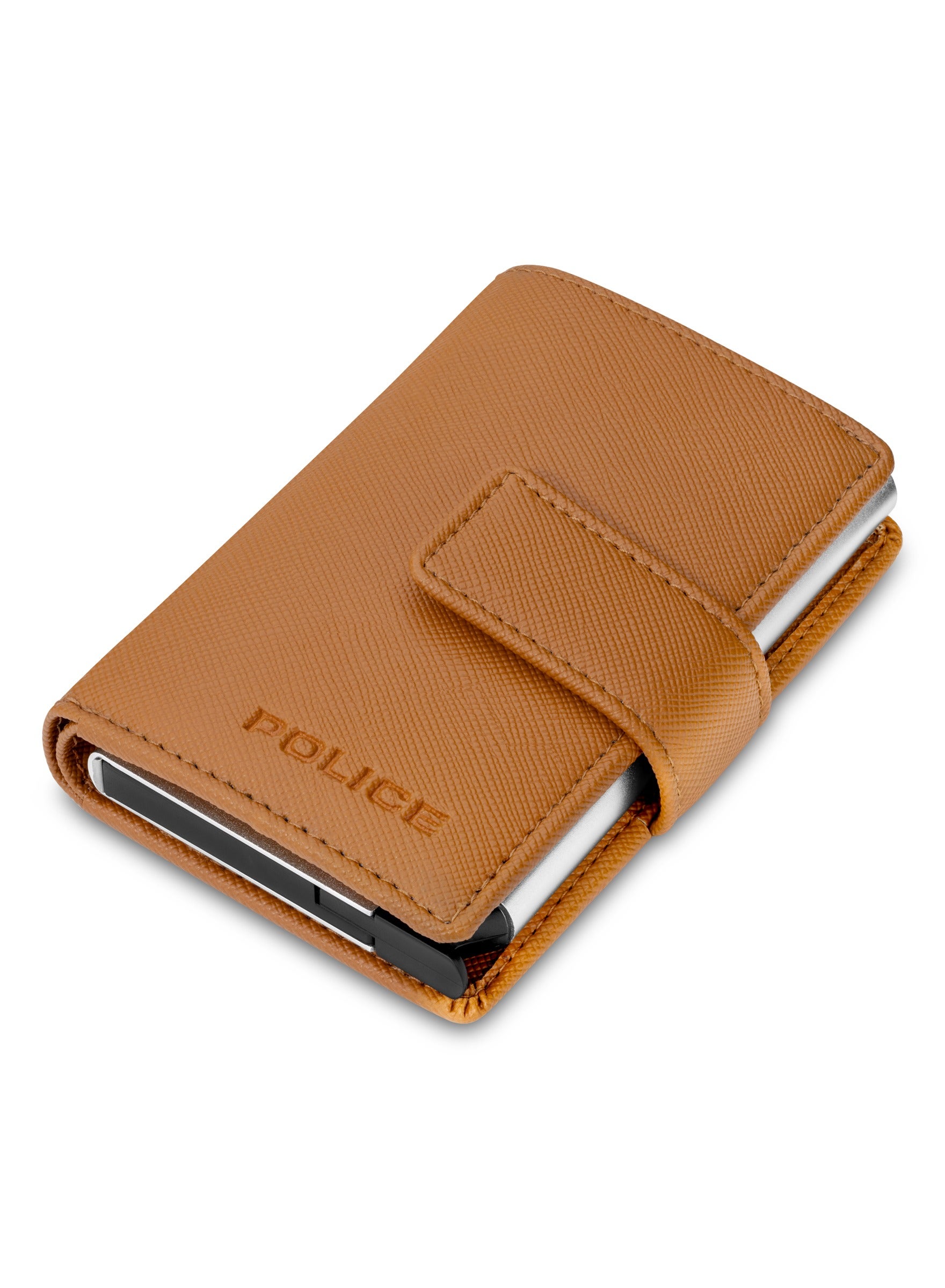 POLICE Javlon Navy Blue Javlon Vegan Leather & Alloy Men's