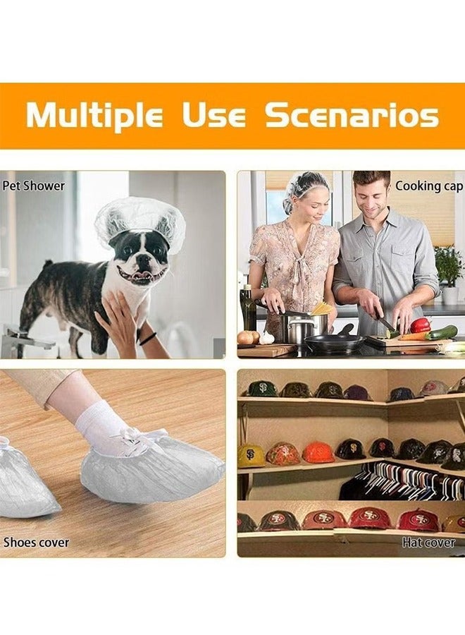 Ocean 100pcs Shower Cap Disposable, Bath Caps Thick Waterproof High Density Elastic Big Hair Caps for Women Men Travel Spa Hotel Hair Solon Home Use High Quality - Image 3