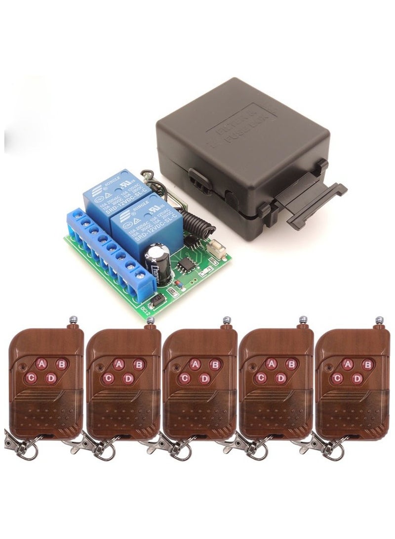 433MHz Universal Remote Control Switch DC 12V 10A Rf Relay Receiver And Transmitter For Expansion Door\ Led Light Controller - Image 1