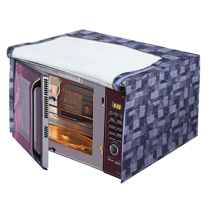 Kuber Industries غطاء كامل للميكروويف بتصميم مربعات ثلاثي الأبعاد من كوبر إندستريز PVC بسعة 25 لتر (رمادي) - KUBMART09966 - Image 3