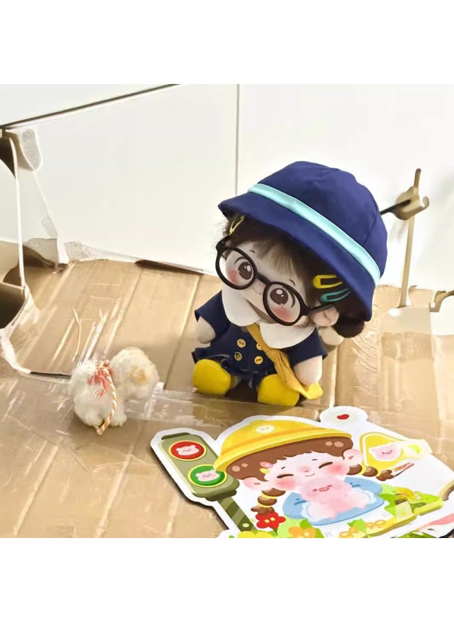 Generic - Cotton Doll 20cm Small Brackets With Bone Naked Doll Clothes 20cm Doll Suit Super Cute Girl Gift-Specifications:20cm With Skeleton Installed-Color:Small Bracket Hairstyle Love Beautiful Strap Skirt - Image 1