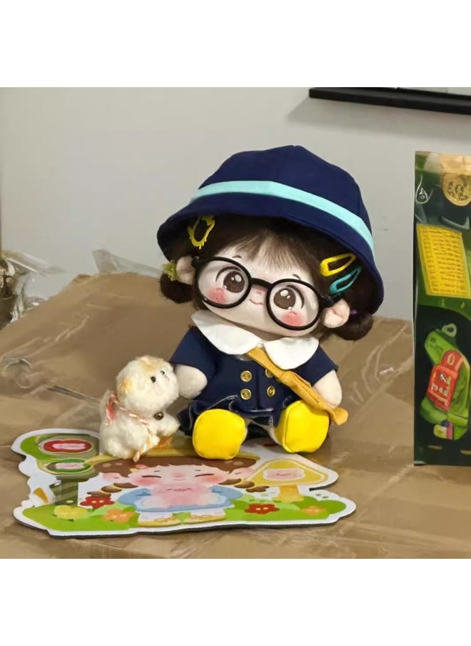 Generic - Cotton Doll 20cm Small Brackets With Bone Naked Doll Clothes 20cm Doll Suit Super Cute Girl Gift-Specifications:20cm With Skeleton Installed-Color:Small Bracket Hairstyle Love Beautiful Strap Skirt - Image 1