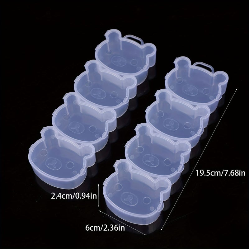 Multi Compartment Plastic Storage Box With Love Heart Design Transparent Durable Organizer For Earrings Jewelry Hair Accessories And Small Items Secure Buckle Closure Tabletop Display Case Jewelry Box - Image 2