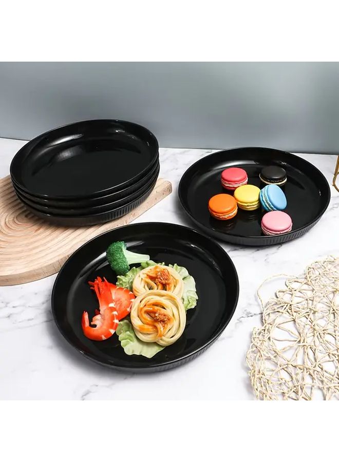 Black Portable 32 Piece PP Cutlery Set With Plates Bowls and Cup - Image 5