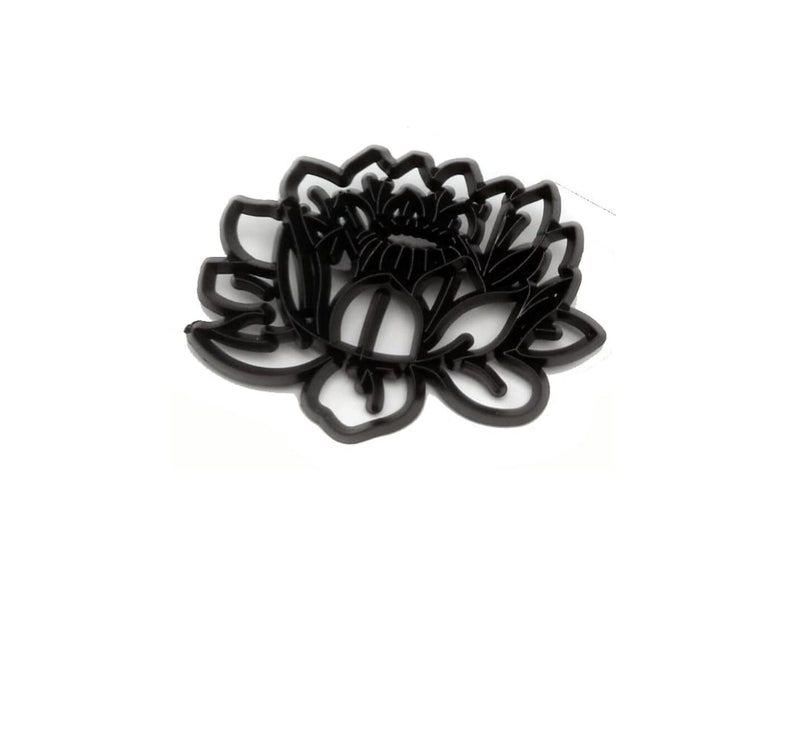 Shan SHan Plastic Fondant Gumpaste Mould Silhouette Cutter Lotus Pond 10Pcs Cake Decorating Tools Bakeware  - Image 5