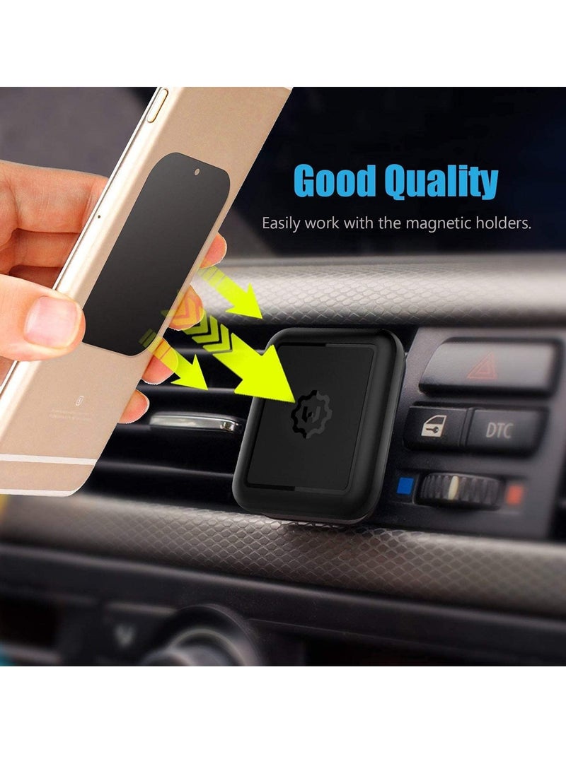 MIGOFAST Mount Metal Plate with Adhesive for Magnetic Cradle-Less Mount 4 Pack 2 Rectangle and 2 Round Compatible with Magnetic mounts - Image 2