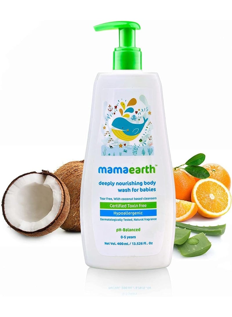 Mamaearth Deeply Nourishing Body Wash For Babies 400ml - Image 2