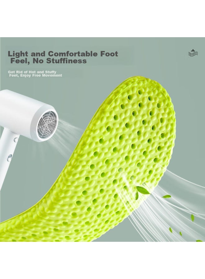 Iqgd2 Double Pack Anti-odor Insoles For Men And Women, Sports Mugwort Antibacterial Shock-absorbing Breathable Military Training Mugwort Deodorizing Style 37-38 - Image 3
