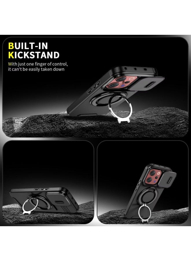 CHEROSIN Phone Case for vivo V70 5G with Camera Cover Protection,Support Magnetic Car Holder,Shockproof Phone Cover with 360 Degree Invisible Ring Holder - Image 4