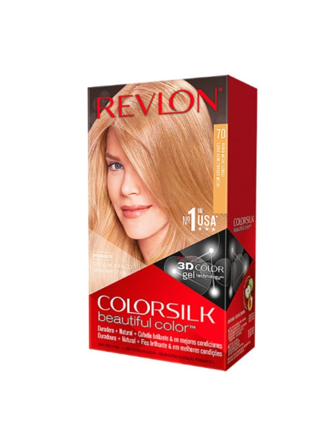 ريفلون صبغة شعر دائمة من ريفلون كولور سيلك بيوتيفول كولور 70 أشقر رمادي متوسط - Image 1