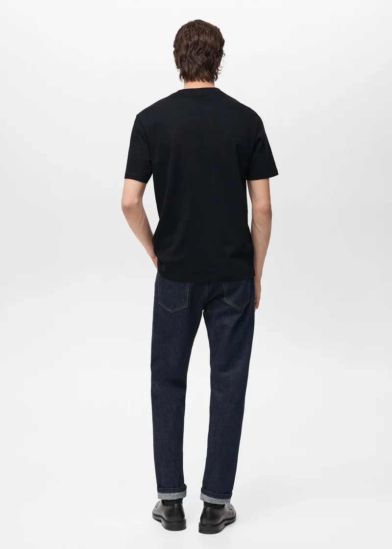 مانجو مان Medium weight regular fit T-shirt