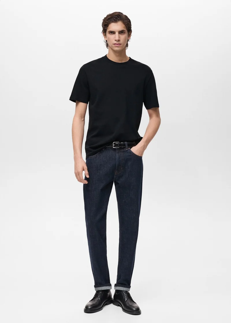 Mango Man Medium weight regular fit T-shirt