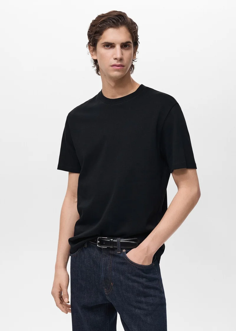 مانجو مان Medium weight regular fit T-shirt