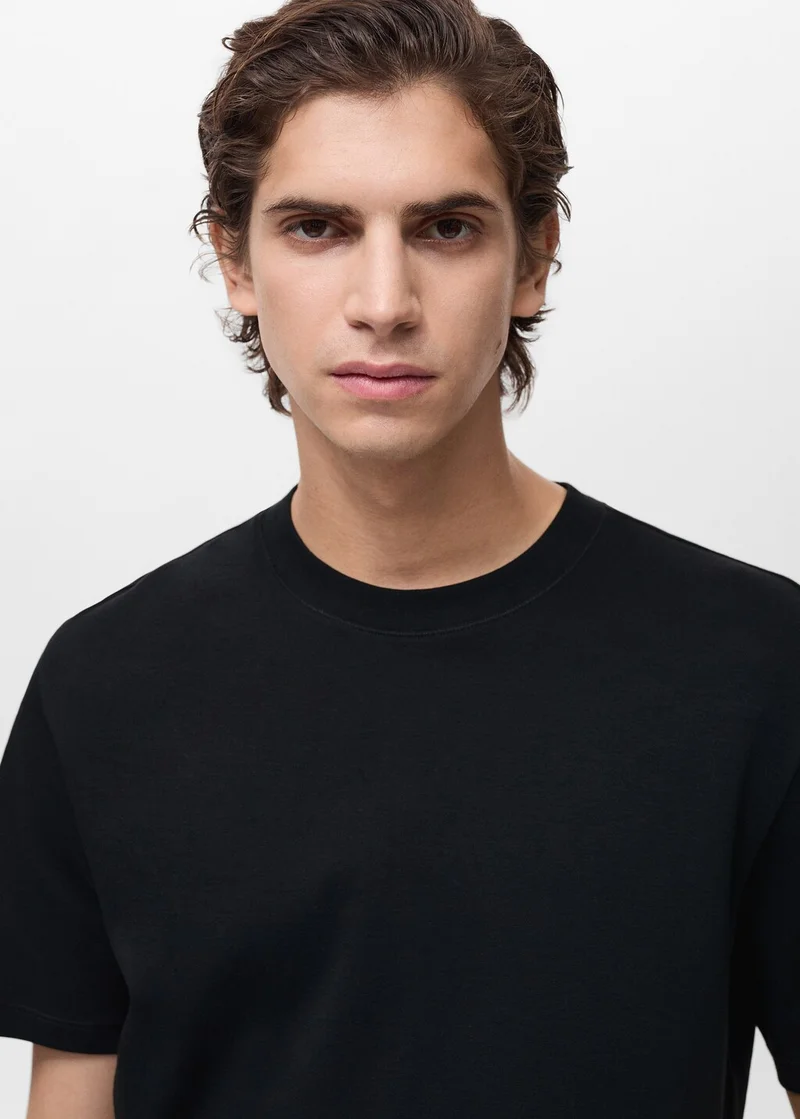 Mango Man Medium weight regular fit T-shirt