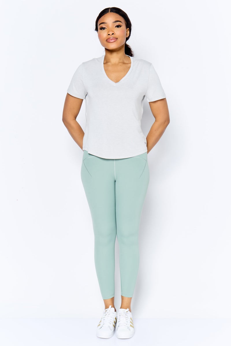 Reebok Women Sportswear Fit Short Sleeve Outdoor T-Shirt, Grey - Image 4