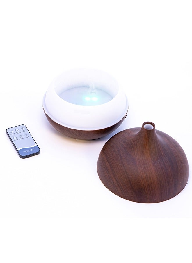 هوم كير موزع روائح الزيوت العطرية للعناية المنزلية، مرطب للعلاج بالروائح - آلة العلاج بالروائح الخشبية، مرطب رذاذ بارد بالموجات فوق الصوتية، مرطب رذاذ بارد للعلاج بالروائح، حماية، للمكتب والمنزل، اليوغا - Image 2