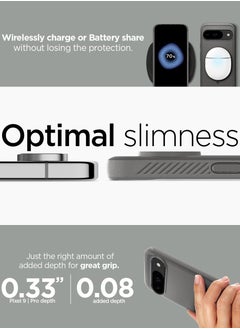 Spigen جراب Rugged Armor لهاتف Google Pixel 9 / جراب Pixel 9 Pro بنسيج من ألياف الكربون - رمادي رخامي  - Image 5