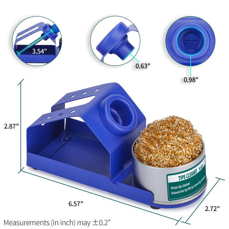 YIHUA M-2 Soldering Iron Holder, Heat-resistant Tip Cleaner with Brass Wool Tip Cleaner and Cleaning Sponge for Stable Soldering Iron Storage and Cleaning - Image 4