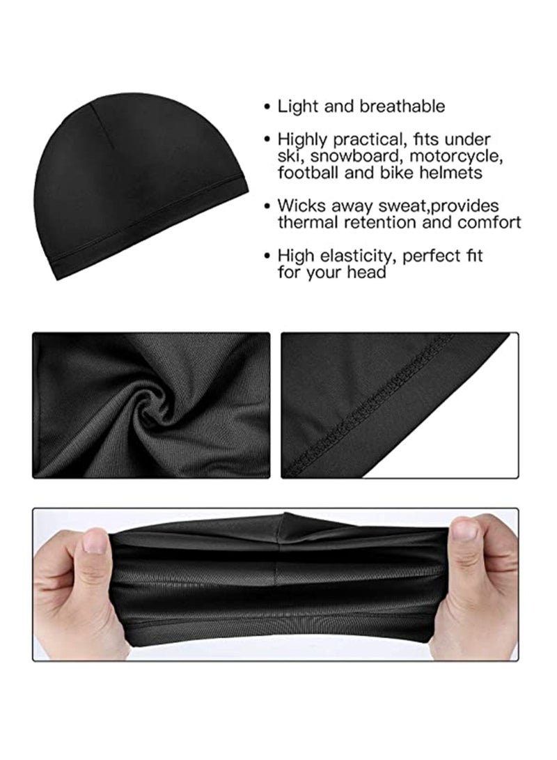 SYOSI 6 Pieces Helmet Liner Skull Caps Sweat Wicking Cap Running Hats Cycling Skull Caps for Men and Women - Image 5