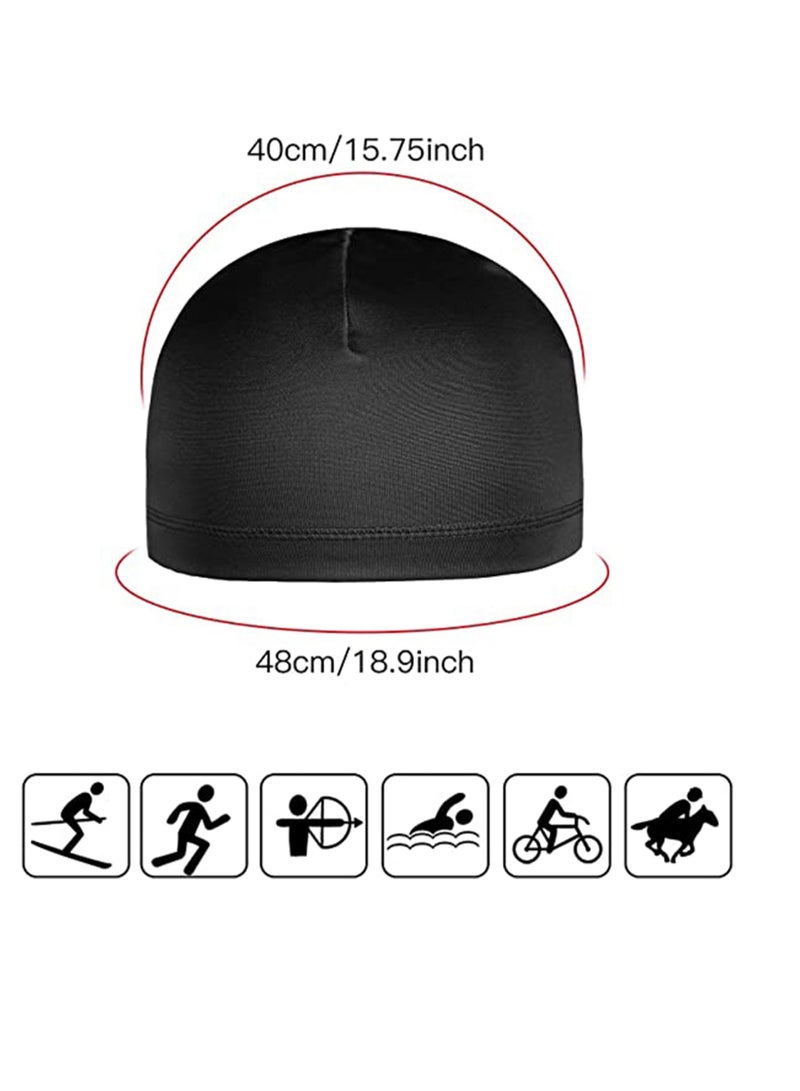 SYOSI 6 Pieces Helmet Liner Skull Caps Sweat Wicking Cap Running Hats Cycling Skull Caps for Men and Women - Image 3