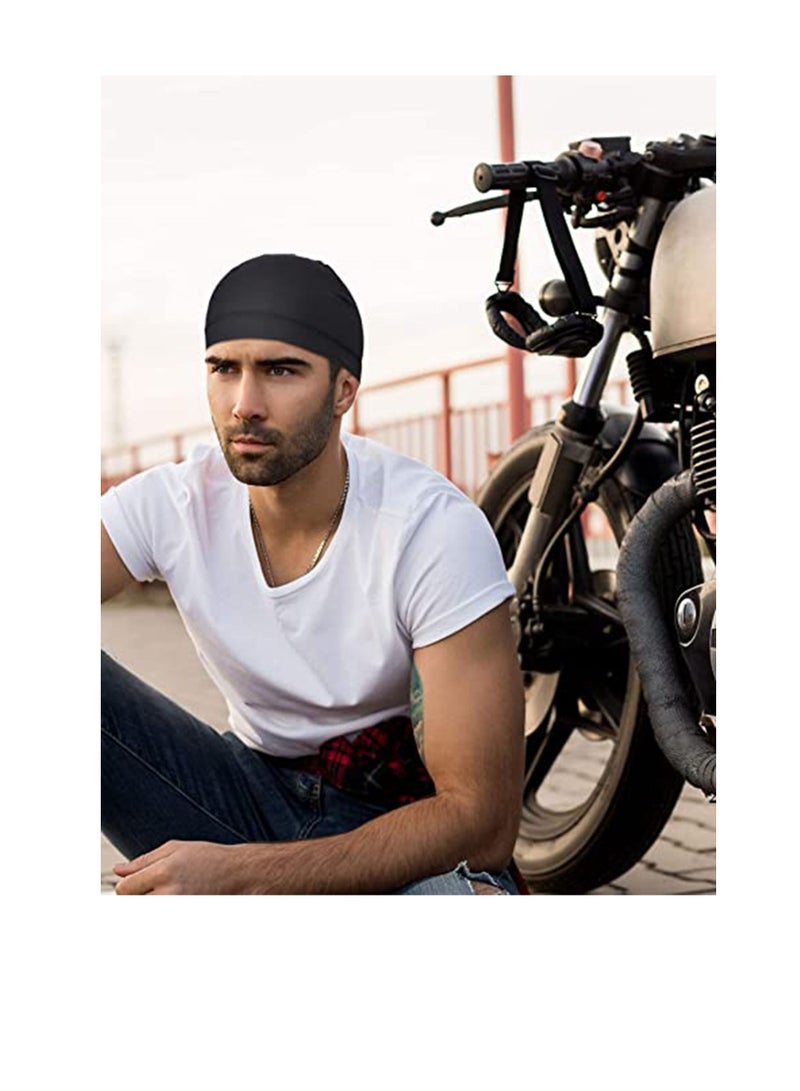 SYOSI 6 Pieces Helmet Liner Skull Caps Sweat Wicking Cap Running Hats Cycling Skull Caps for Men and Women - Image 1
