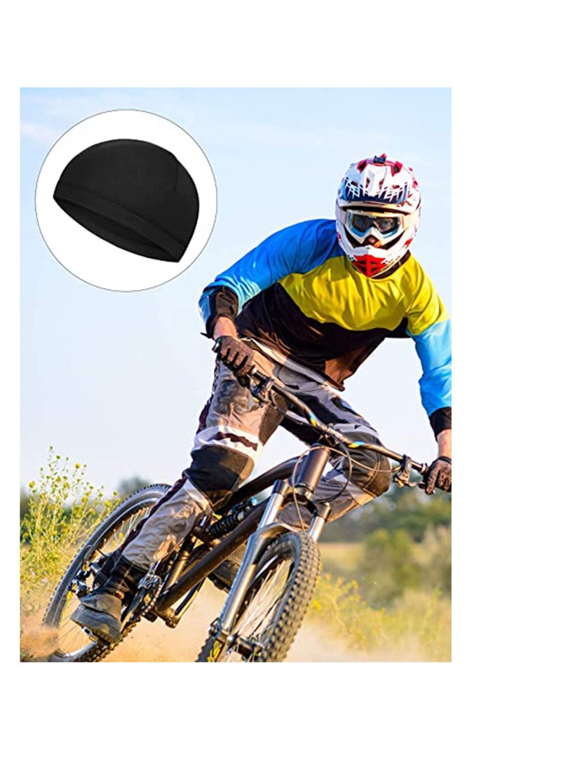 SYOSI 6 Pieces Helmet Liner Skull Caps Sweat Wicking Cap Running Hats Cycling Skull Caps for Men and Women - Image 2