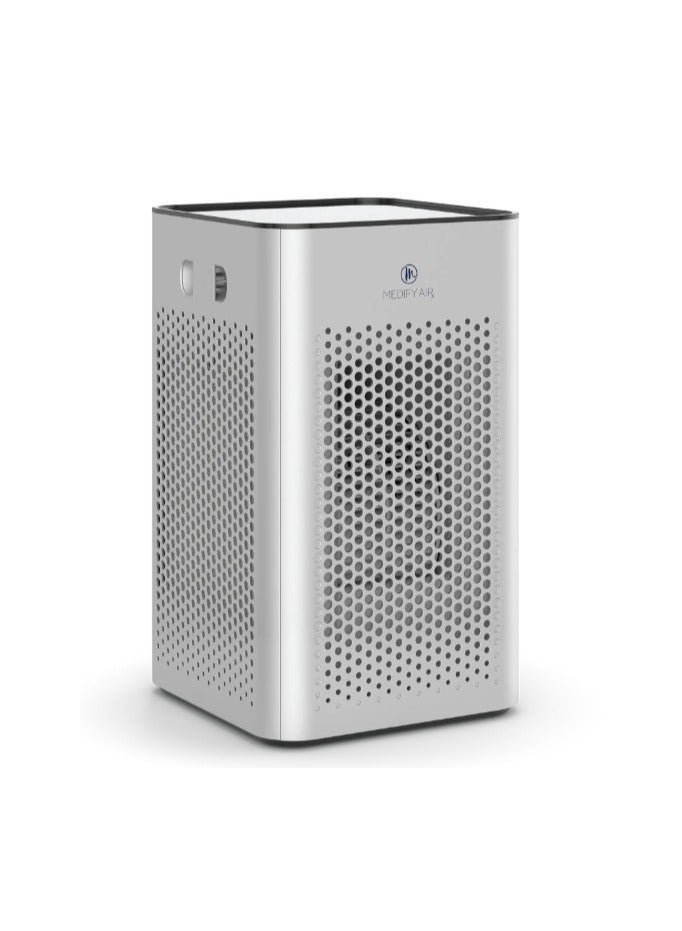 Medify Air MA-25 Air Purifier with H13 HEPA filter - a higher grade of HEPA for 500 Sq. Ft. Air Purifier | Dual Air Intake | Two '3-in-1' Filters | 99.9% removal in a Modern Design (1-Pack, Silver)