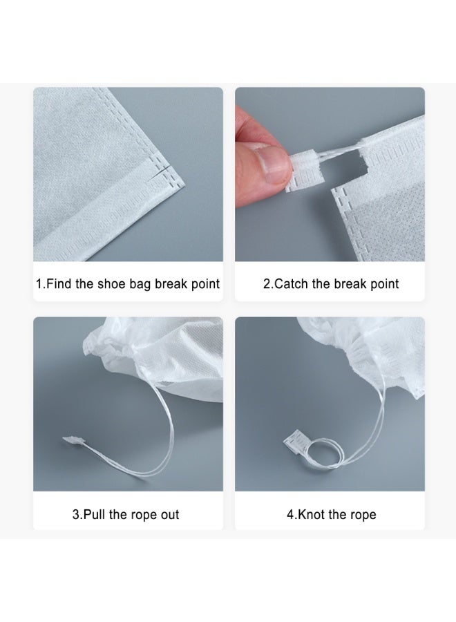 30 Pcs Travel Dust-Proof Shoe Bags with Rope, 24X38CM - Image 3