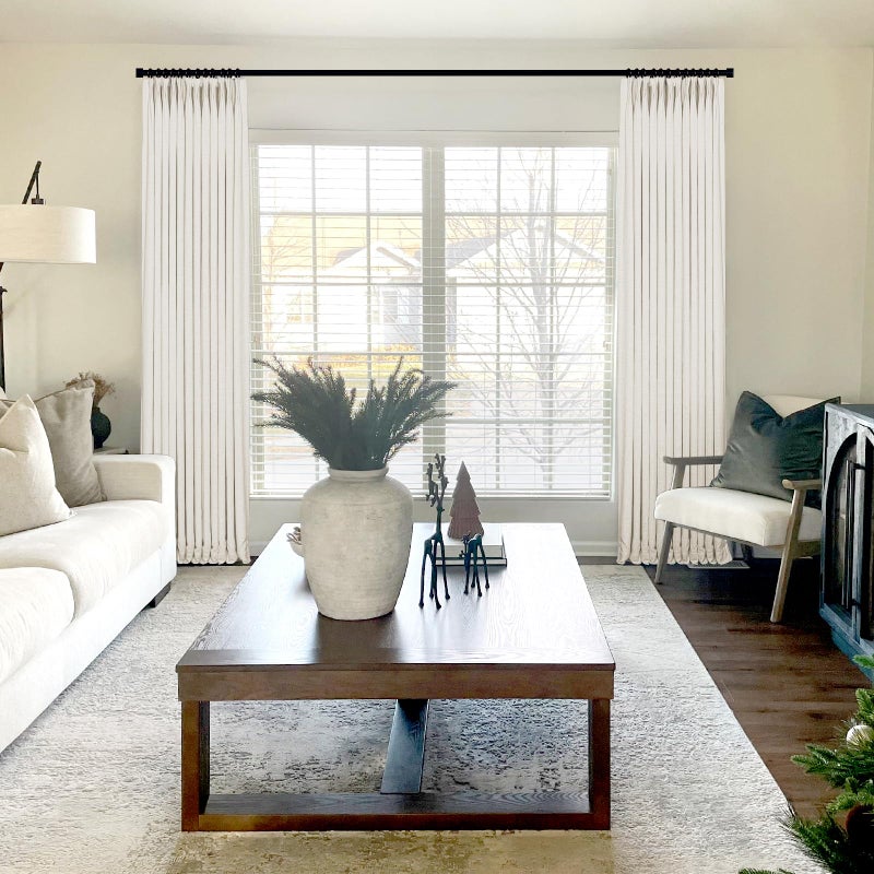 INOVADAY INOVADAY 100% Blackout Curtains for Bedroom  Pinch Pleated Linen Blackout Curtains 102 Inch Length 2 Panels Set  Thermal Room Darkening Linen Curtain Drapes for Bedroom Living Room  W40 x L102  Linen  - Image 2