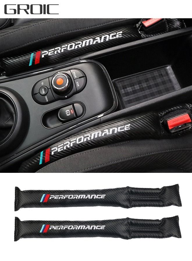 GROIC 2 Pack Car Seat Gap Filler Pad Carbon Fibre Console Side Organizer Fill The Gap Keep Cellphones Keys Wallet Coins from Falling, Driver or Passenger Front Use - Image 1