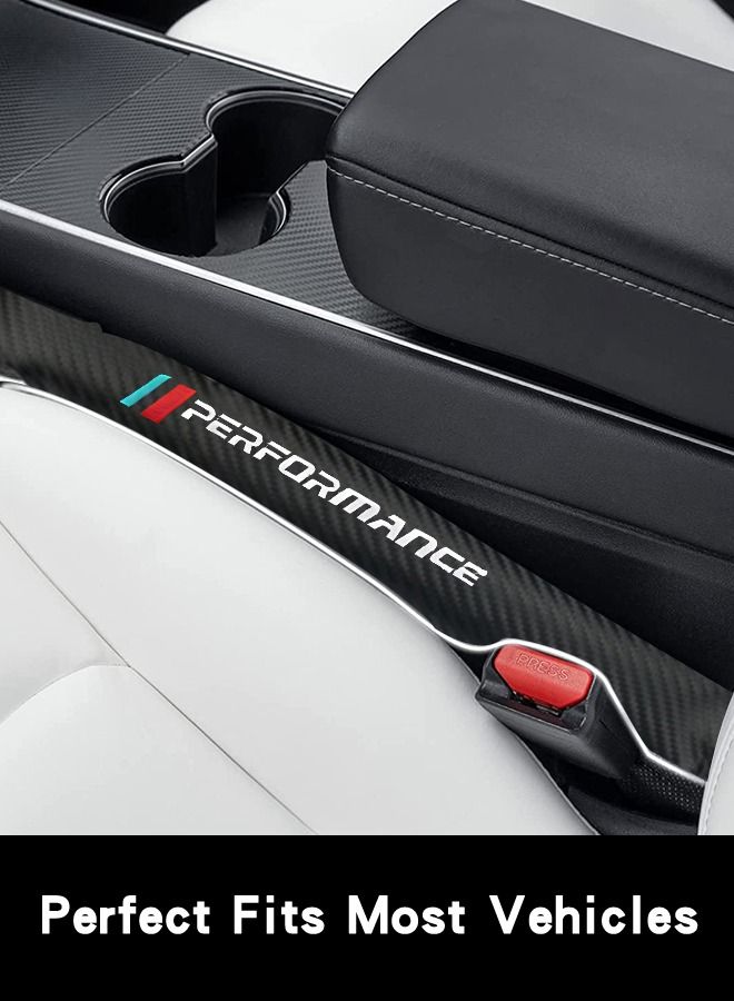 GROIC 2 Pack Car Seat Gap Filler Pad Carbon Fibre Console Side Organizer Fill The Gap Keep Cellphones Keys Wallet Coins from Falling, Driver or Passenger Front Use - Image 2