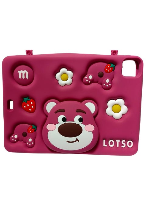 Soft Silicone Cute Special Tablet Case with Built-in Rotatable Foldable Kickstand Shockproof Cover Case for iPad Pro 11 Inch 3D Silicone Cartoon Case (2022/2021, 4th/3rd Generation), iPad Pro 11 Inch Cover,iPad Air 5 2022 / iPad Air 4 2020 10.9 Inch Case, Cute, Stand Function, Silicone case Case, Cover, Shock-Absorption