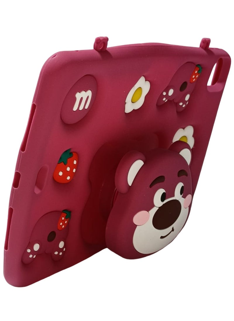 Soft Silicone Cute Special Tablet Case with Built-in Rotatable Foldable Kickstand Shockproof Cover Case for iPad Pro 11 Inch 3D Silicone Cartoon Case (2022/2021, 4th/3rd Generation), iPad Pro 11 Inch Cover,iPad Air 5 2022 / iPad Air 4 2020 10.9 Inch Case, Cute, Stand Function, Silicone case Case, Cover, Shock-Absorption
