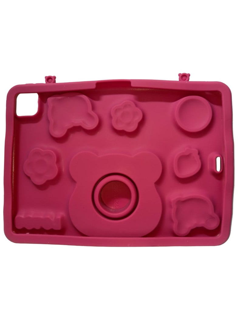 Soft Silicone Cute Special Tablet Case with Built-in Rotatable Foldable Kickstand Shockproof Cover Case for iPad Pro 11 Inch 3D Silicone Cartoon Case (2022/2021, 4th/3rd Generation), iPad Pro 11 Inch Cover,iPad Air 5 2022 / iPad Air 4 2020 10.9 Inch Case, Cute, Stand Function, Silicone case Case, Cover, Shock-Absorption