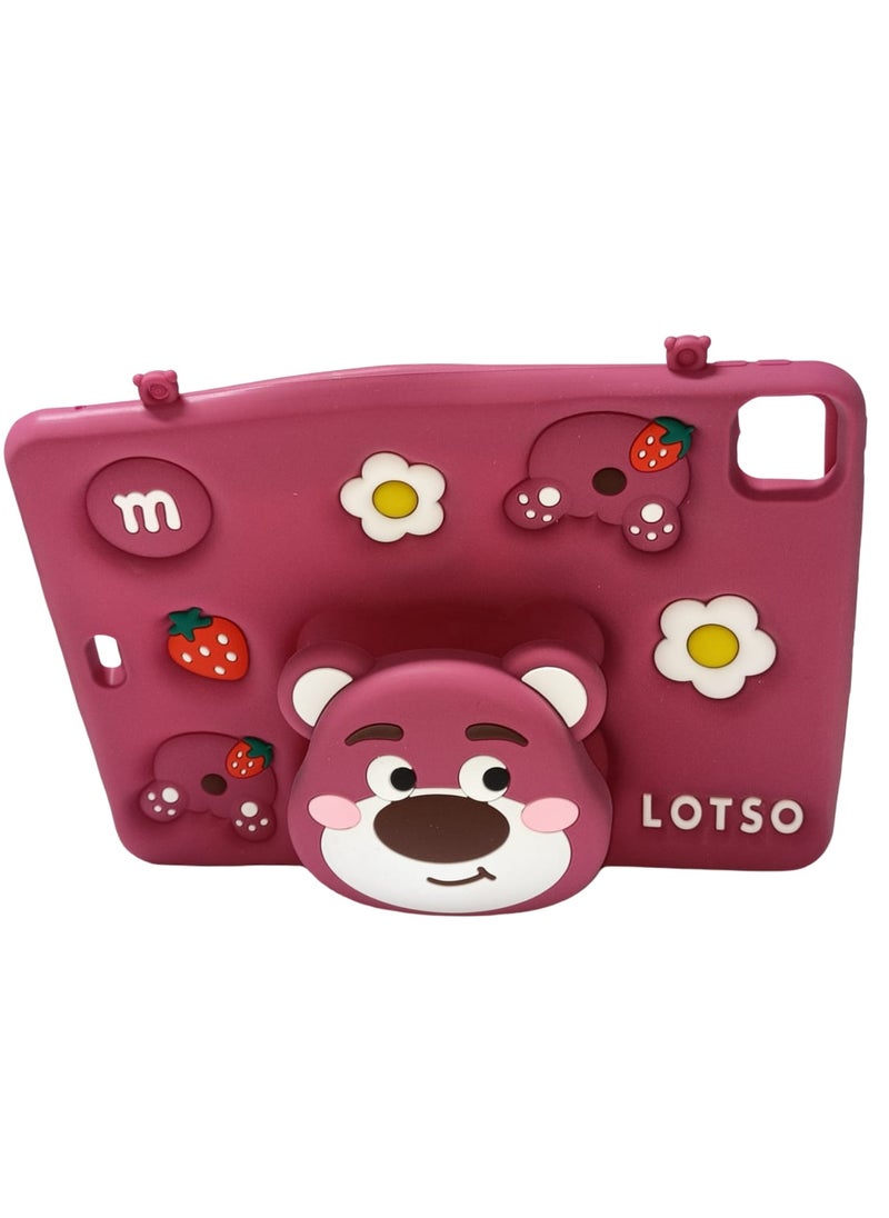 Generic Soft Silicone Cute Special Tablet Case with Built-in Rotatable Foldable Kickstand Shockproof Cover Case for iPad Pro 11 Inch 3D Silicone Cartoon Case (2022/2021, 4th/3rd Generation), iPad Pro 11 Inch Cover,iPad Air 5 2022 / iPad Air 4 2020 10.9 Inch Case, Cute, Stand Function, Silicone case Case, Cover, Shock-Absorption  - Image 2