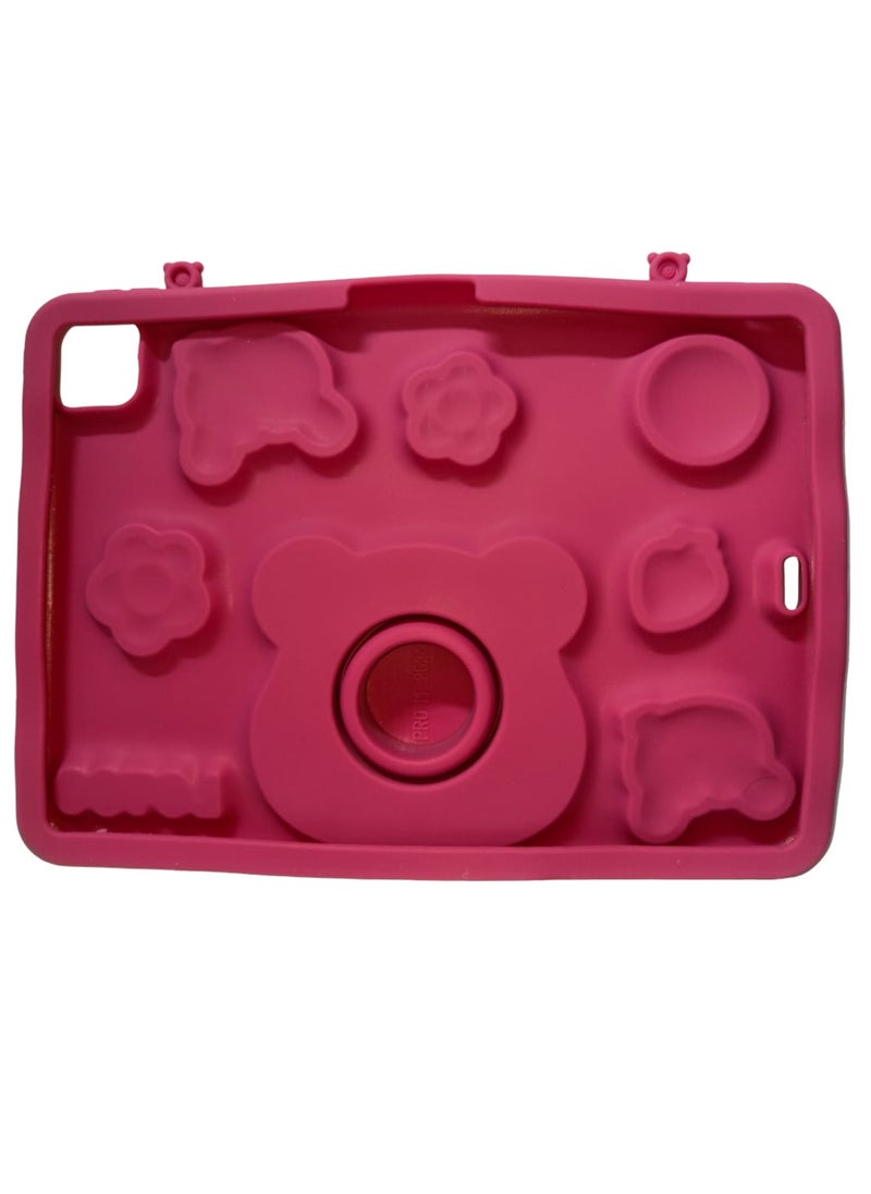 Soft Silicone Cute Special Tablet Case with Built-in Rotatable Foldable Kickstand Shockproof Cover Case for iPad Pro 11 Inch 3D Silicone Cartoon Case (2022/2021, 4th/3rd Generation), iPad Pro 11 Inch Cover,iPad Air 5 2022 / iPad Air 4 2020 10.9 Inch Case, Cute, Stand Function, Silicone case Case, Cover, Shock-Absorption