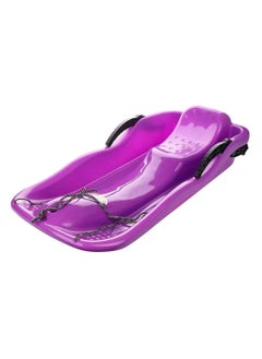 BLOOMING TIME Purple Adventure Sled 2 Person Fun on Snow  Grass and Sand with Brakes and Pull Rope  - Image 1
