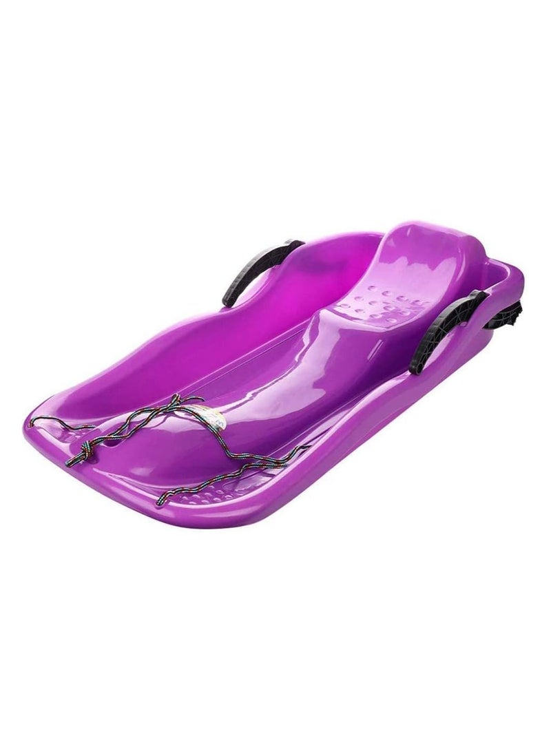 BLOOMING TIME Purple Adventure Sled 2 Person Fun on Snow  Grass and Sand with Brakes and Pull Rope - Image 1