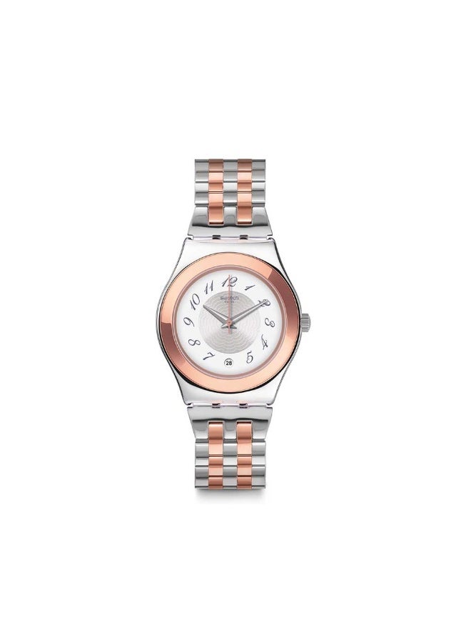 Swatch Women's White Dial Stainless Steel Band Watch - YLS454G - Image 1